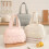 Lightweight Portable Lunch Bag With Front Pockets And-White 6