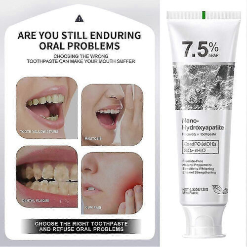 (1PC) 1-3pcs 7.5% Nano-Hydroxyapatite Toothpaste Intensives Whitening Tooth Paste Refreshing Breath Teeth Whitener 1