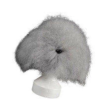 Small Dog Grooming Head Model With Soft Synthetic Hair For-Grey