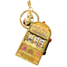 Interactive Electronic Fruit Gambling Key Fob With Multi-Gold