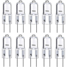 G6.35 Halogen Light Bulbs 10 Pack 2 Pin 12V 35W 2700K Warm White for Chandeliers Track Lights Landscape Lights Desk Lamps
