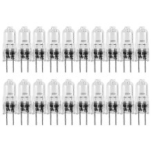 G4 Halogen Bulbs 20 Pack, 20W 12V AC/DC 2700K Warm White, 3000h Lifespan 360 Beam Angle for Home Indoor Lighting