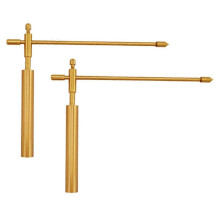 2Pcs Brass Dowsing Rods Adjustable Retractable Outdoor Detector for Underground Water Metal Artifact Missing Item Location