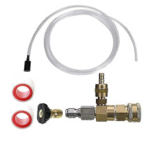 Kit iniettore di sapone chimico regolabile compatibile con idropulitrici, 1000-3200 PSI 1.5-4 GPM, raccordo rapido 3/8", tubo flessibile 10 piedi