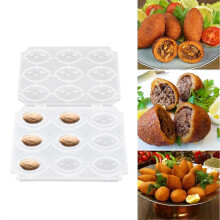Molde para Albóndigas y Kibbeh, 9 Cavidades, ABS, Prensa para Carne, Pescado, Pasta, Helados