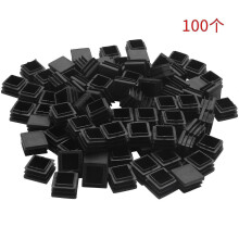 20x20mm, czarne, plastikowe, pyłoszczelne zaślepki do rur kwadratowych, 100 sztuk, pasujące do przemysłowych rur kwadratowych
