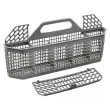 Dishwasher Silverware Basket Compatible with GE WD28X10128 Grey ABS With Lids Fits Most Standard Dishwashers