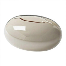 Magnetic Suction Tissue Storage Box Cream White Plastic Rounded Edge 23.1x17.4x11.1cm for Home Hotel Desktop Use