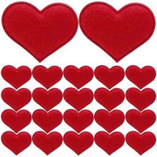 Red Felt Hearts 50Pcs 6.5x6x0.5cm Craft Photo Props for Wedding Valentine's Day Proposal Party Decoration