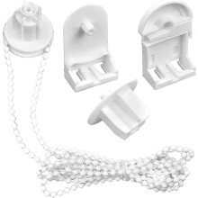 Kit di ricambio per catenella a sfere compatibile con tapparelle da 25 mm, in POM e acciaio inossidabile, lunghezza 3 metri.