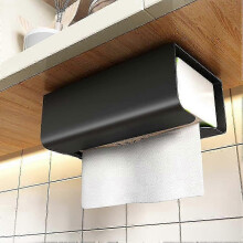 Stainless Steel Paper Towel Dispenser Holder, Self-Adhesive Wall Mounted, Compatible with Multi-Fold Paper for Under Cabinet