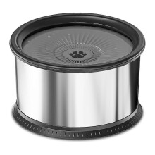 Bebedero para perros de acero inoxidable 6.5 L con filtro y diseño antiderrame, para gatos y hogares con múltiples mascotas