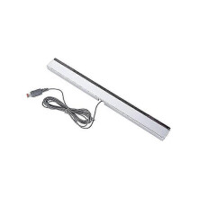 Przewodowy czujnik ruchu na podczerwień kompatybilny z konsolami Nintendo Wii i Wii U, materiał ABS, ze stojakiem montażowym, długość 24,2 cm