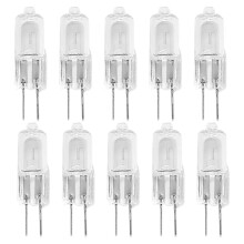 G4 Halogen Capsule Bulbs 10 Pack 12V 20W 2 Pin CRI 100 Clear Glass Warm White 3000K 250LM for Table Lamps Cooker Hoods