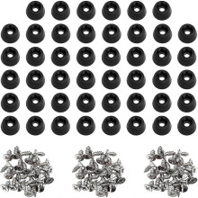 Gumowe nóżki meblowe 15x12x8mm czarne antypoślizgowe ochraniacze z śrubami do sofy krzesła stołu
