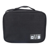 Bolsa de almacenamiento para cafetera, lona negra con esponja, 25x19x10 cm, compatible con cafeteras portátiles y molinillos