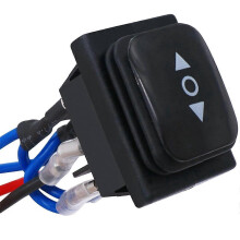 Interrupteur Marche Arrêt Momentané 6 Broches 3 Positions Étanche pour Inversion de Polarité Moteur Actionneur Palan 16A 12V DC