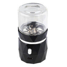 Elektrische kruidenmolen, draagbaar, USB-oplaadbaar, 200W, 16000RPM, 400mAh, zwart, voor specerijen, peper, stuifmeel en grof zout.