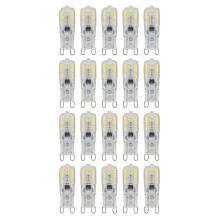 Dimmable G9 LED Capsule Bulbs 20 Pack 5W AC220-240V Warm White Replacement for Incandescent Light Lamps