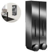 Wall Mounted Plastic Liquid Soap Dispenser 2 or 3 Heads with Visible Window and Fitting Screws for Shampoo Bathroom Home