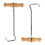 2 Pack Boot Hooks and Pullers for Cowboy Boots, Wood Metal Handles, Back Strain Relief, Boot Loop Protection 1