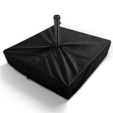 Patio Umbrella Base Cover Heavy Duty Waterproof Oxford Black 30 Inch Square UV Resistant Windproof Zipper Closure for Outdoor Umbrella Stand