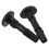 2pcs Black Plastic Car Seat Headrest Guide Insert Tubes Secure Locking Stable Positioning Fits Most Vehicle Models 1
