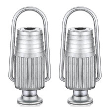 Tensor para tendedero compatible con cuerdas de 3/16", aluminio resistente, paquete de 2 unidades