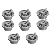 8 ruote per cestello lavastoviglie compatibili con Bosch, Siemens e Neff 165314, in plastica grigia resistente all'usura, ricambi di ricambio