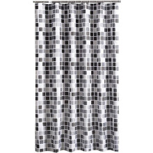 Rideau de douche 200x220 cm en tissu polyester imperméable et résistant aux moisissures avec ourlet lesté