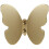 Wall Hook, Brass Imitation, Wall Mounted Creative Butterfly Design for Clothes, Drill Installation 1