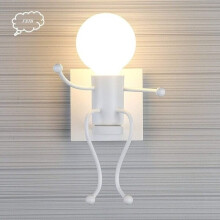 Wandlamp met creatief ontwerp voor woonkamer, slaapkamer en hal, witte afwerking.