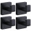 Adhesive Hooks Black Stainless Steel 4 Pack, Wall Mounted for Bathroom Kitchen 1