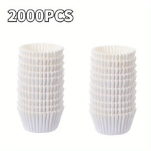 Mini wegwerp muffinvormpjes, 2000 stuks papieren bakvormpjes voor cupcakes en desserts