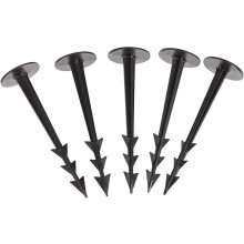 Piquets de jardin, lot de 100, 12 cm, plastique noir, résistant aux UV, pour fixer bâches, filets et couvertures de jardin