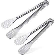 Küchenzangen 22,9 & 30,5 cm, 2er-Pack, Servierbesteck aus Edelstahl mit perforiertem Design, spülmaschinenfest