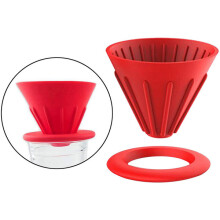 Pour Over Coffee Filter, Food Grade Silicone with Balancing Ring, Durable and Dishwasher Safe