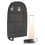 Key Shell compatible with Fiat 500, Black Replacement Case for Button Repair 1