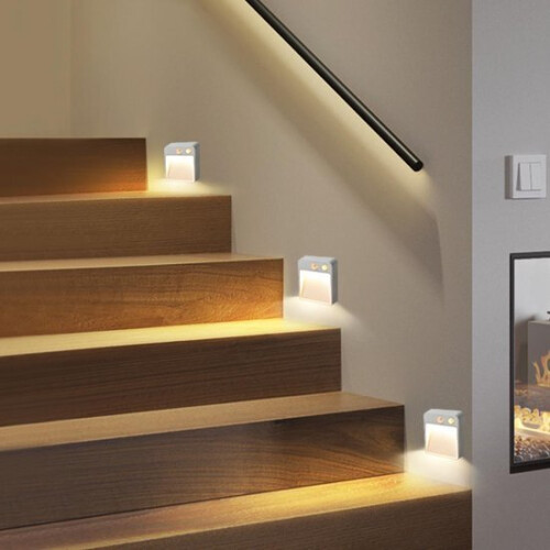PIR Motion Sensor Light Wireless Battery Powered Stair Light for Cupboard Hallway