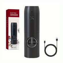Rechargeable Electric Salt and Pepper Grinder, Automatic Mill with One-Touch Operation and Modern Design