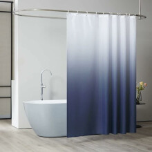 Rideau de douche 240x200 cm avec 16 crochets, tissu polyester résistant à l'eau, œillets renforcés