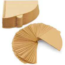 Carta filtro compatibile con Hario V60, non sbiancata, in polpa di legno naturale, cono da 12,2 cm, confezione da 100 pezzi