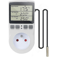 Termoregolatore digitale con timer per ciclo di riscaldamento e raffreddamento, adatto per serra, fermentazione e incubatrice per rettili.