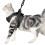 Cat Leash and Collar Set Grey Adjustable for Safe Outdoor Exploration 1