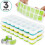 Silicone Ice Cube Tray Set 3-Piece with Leak-Proof Lid, BPA-Free, Stackable & Dishwasher Safe 1