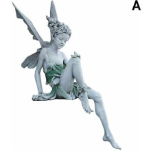 Garden Statue Outdoor Fairy Ornament, Tudor Style Resin Figure for Garden Decor