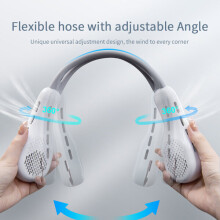 Tragbarer Nackenventilator mit LED-Licht – Klingenloses Design und 3 Geschwindigkeitsstufen für die persönliche Kühlung