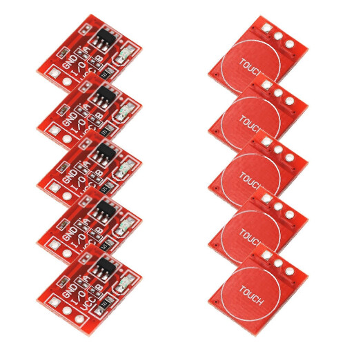 10Pcs TTP223 Touch Key Capacitive Switch Module 2.5V-5.5V Anti-Interference for DIY Electronics Home Automation Robotics Educational Projects