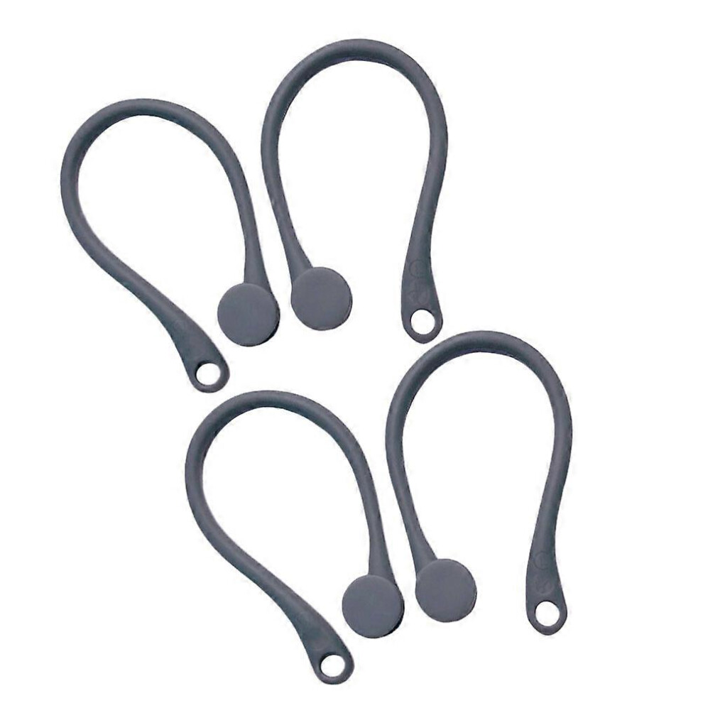 Ear Hooks For Wireless Earbuds Anti-Lost Anti-Drop Tpu Silicone 2 Pairs For Cycling Work Indoor Outdoor Activities Grey 6966168025993