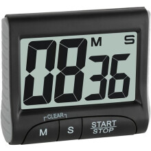 Digitaler Timer mit Stoppuhr und magnetischer Befestigung, schwarzes Display für Kochen, Sport, Lernen und Zeitmanagement